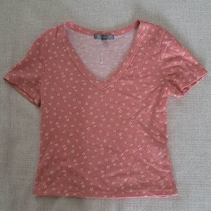 Good Luck Gem V-neck Floral Top size M